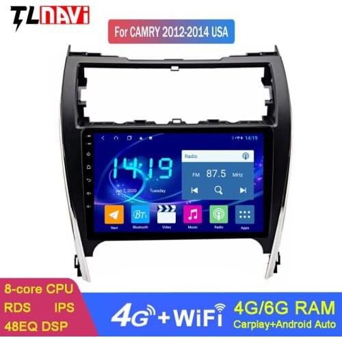 4G+64G for Toyota Camry 2012-2014 Android 9 Car Radio 4GB Stereo GPS Navigation Bluetooth WiFi Autoradio