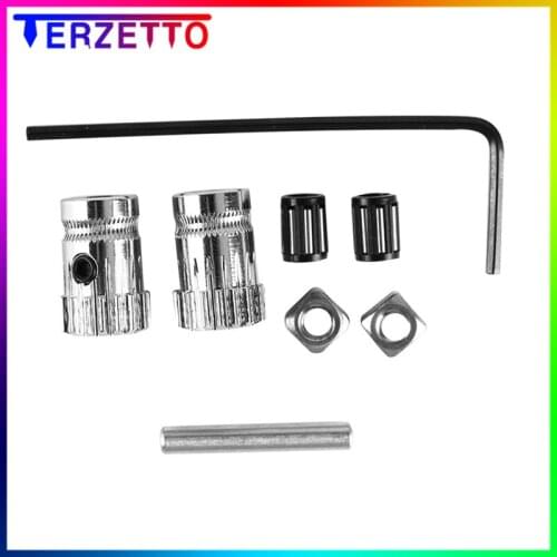 1Set 3D Printer Accessories MK2/MK3 Cloned Btech Dual Gears DIY Kit Steel Pulleys Kit 3D Printer Gears Extrusion Wheel