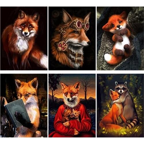 Fox Craft DIY 5D Diamond Painting Full Round or Square Rhinestone Mosaic Diamante Embroidery Cross Stitch Wall Art Home Gift