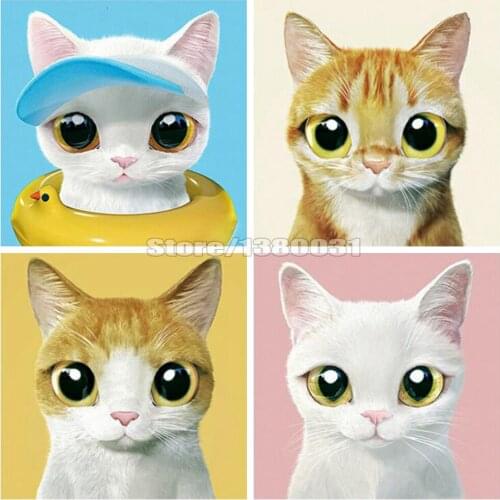Diamond Painting Full Drill Cat Cross Stitch Mosaic Animal Diy Decorations For Home Embroidery Diamond Art TT1484