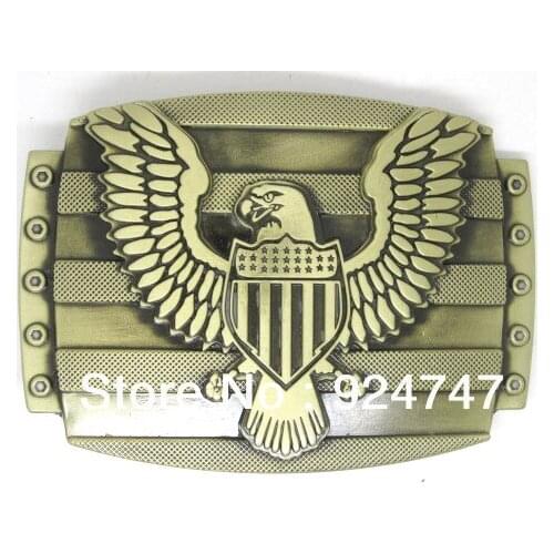America Eagle Brass Belt Buckle