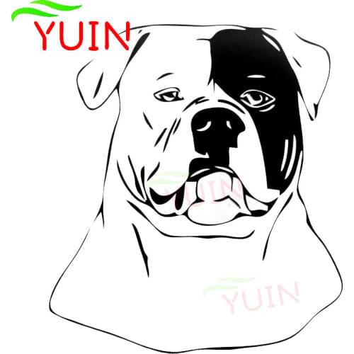 Bulldog American Car Sticker Cartoon Fashion Cars Accessories PVC Body Bumper Decoration High Quality Waterproof Sunscreen Decal