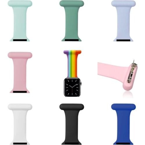 Rainbow Watch Bracelet for Apple Watch Band 44mm 40 42 38mm Silicone Nurse Strap Wristband for IWatch Series 6 5 4 3 2 Watchband