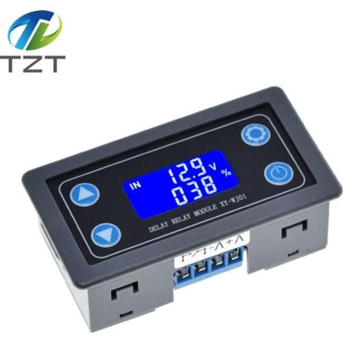 DC12V LED Digital Time Delay Relay Module Programmable Timer Relay Control Switch Timing Trigger Cycle with Case for Indoor