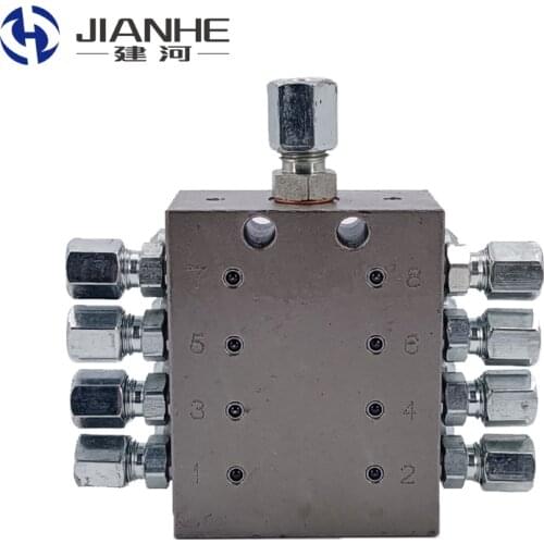 SSV series grease distributor block grease lubricating distributor progressive lubrication divider valve 2-12ways