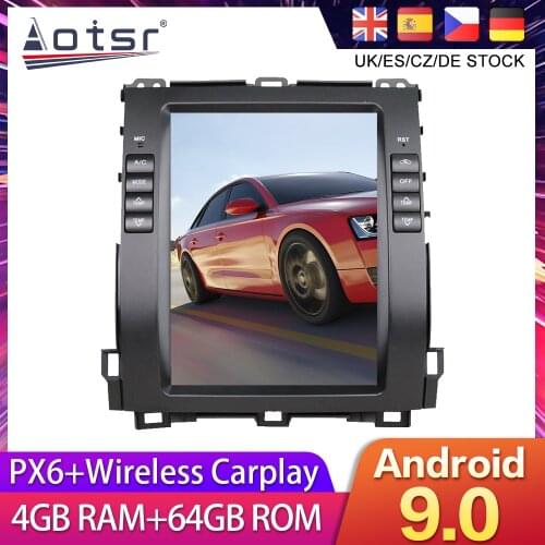 For Toyota Prado 3 J120 2002-2009 Tesla styel Android 9.0 Car DVD GPS Navigation Radio AutoStereo Multimedia Palyer HeadUnit