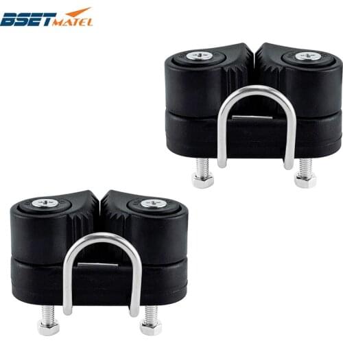 2PCS Composite 2 Row Matic Ball Bearing Cam Cleat with leading Ring Pilates Equipment Boat Fast Entry Rope Wire Fairlead sailing