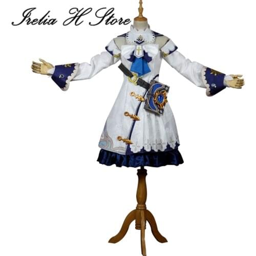 Custom made/size Barbara New Game Cosplays Genshin Impact Barbara Cosplay Costume Dress female with book