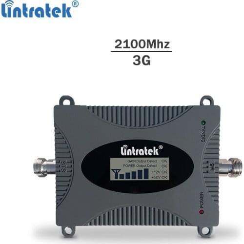 Lintratek 3G Repeater 2100Mhz Signal Booster 3G UMTS WCDMA Cell Phone Signal Repeater 2100Mhz Band 1 Amplifier NO ANTENNA