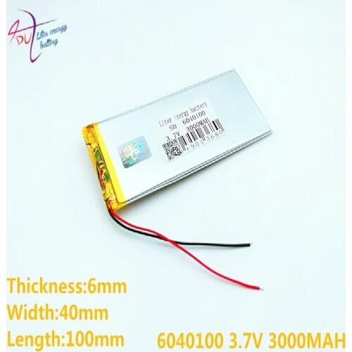 3.7V 3000mAH 6040100 polymer lithium ion / Li-ion battery for GPS,mp3,mp4,mp5,dvd,bluetooth,model toy mobile bluetooth