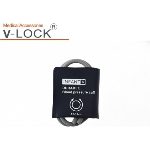 Infant arm without-bladder DOUBLE tube Reusable blood pressure cuff without connector