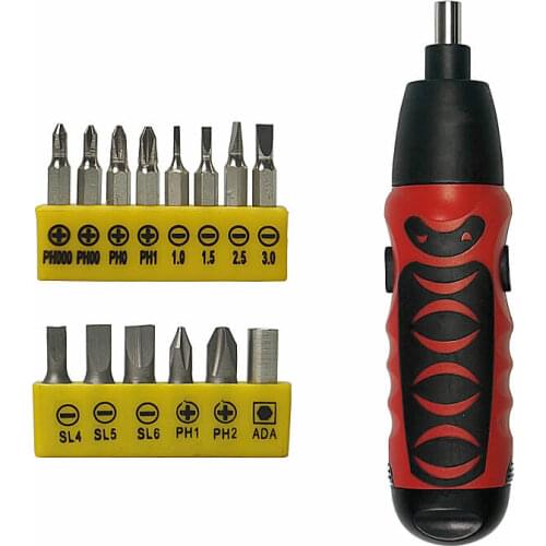 6V Battery Operated Mini Cordless Screwdriver with Bidirectional Switch 14pcs Drill Bits
