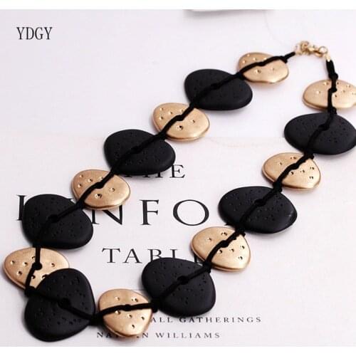 YDGY Fashionable Dumb Gold Handmade Necklace Simple Retro Girl Style Short Necklace