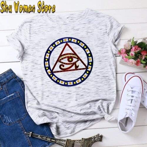 2021 New Retro Style Ancient Egyptian Eye of Egypt Pharaoh T Shirts Men Women Harajuku Funny Short Sleeve y2k aesthetic
