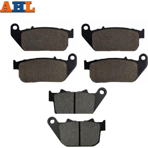 AHL Motorcycle Front & Rear Brake Pads Disks For Harley XL883R Sportster 2005-2014 XL1200R Roadster 2004-2008 XL 883 1200R