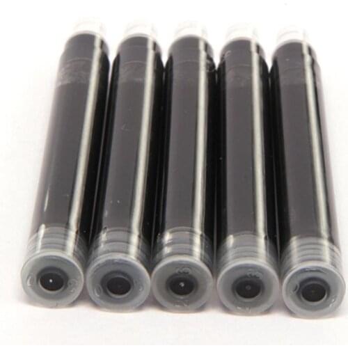 Fountain Pens 6Pcs Students Office Writing Stationery Fountain Pen Black Blue Ink Cartridges Refills Office School Supplies