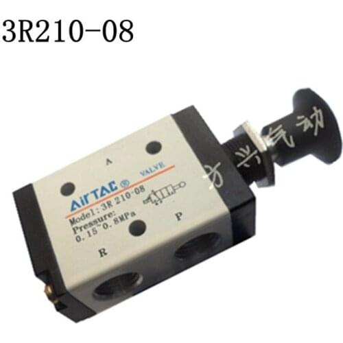 1pc 3R210-08 3 Ways 2 Position 1/4" Hand Lever Control Pneumatic Air Valve