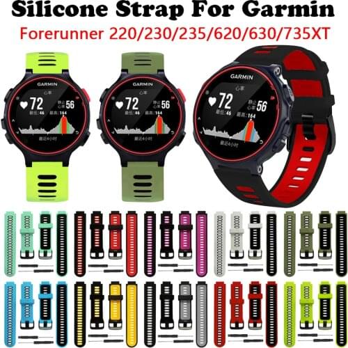 Bands For Garmin Forerunner 235 Band Silicone Bracelet For Forerunner 220/230/235/620/630/735XT/235 Lite Replacement Strap Belt