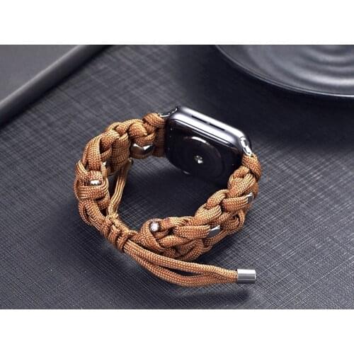 Strap for apple watch 4/5 band 44mm 40mm apple watch band 42mm 38mm iwatch 5/4/3/2/1 adjustable nylon wristbelt accessories