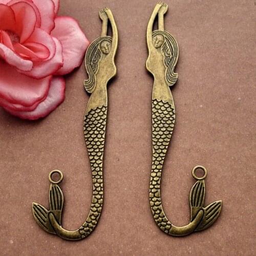 Daisies 10pcs 120mmx32mm New Retro Alloy Metal Bookmark Mermaid Fashion Vintage School Office Supply Bookmarks