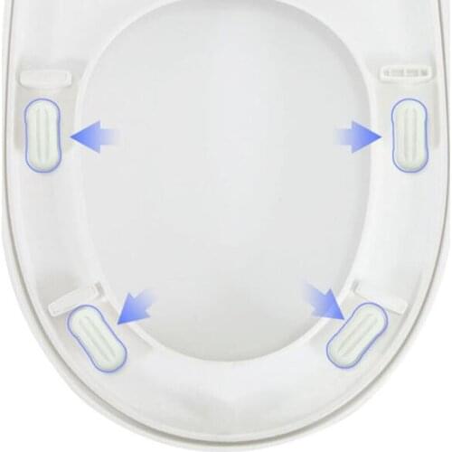 4Pcs/lot Self-adhesive Bidet Toilet Seat Cushion Is Strongly Bonded In White Bidet Attached Antislip Toilet Cover Gasket Bumper