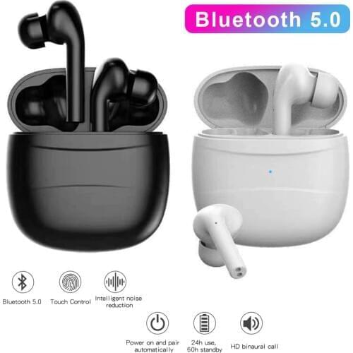 Stereo Bluetooth Earphones Mini TWS Wireless Earbuds Noise Cancelling Headsets with Mic for iOS iPhone Android Cell Phone