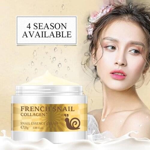 25g Snail Serum Collagen Face Cream Hyaluronic Acid Moisturizer Anti Aging Lifting Firming Fine Lines Face Serum Skin Care TSLM1