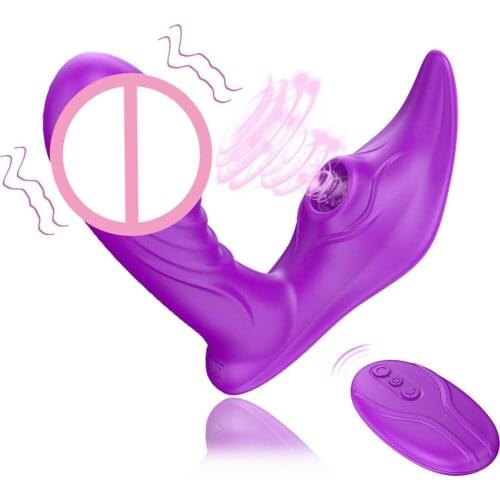 Remote Control Sucker Vibrator Sex Toys for Women G Spot Massager Silicone Wearable Dildo Vibrators for Woman Clit Stimulate