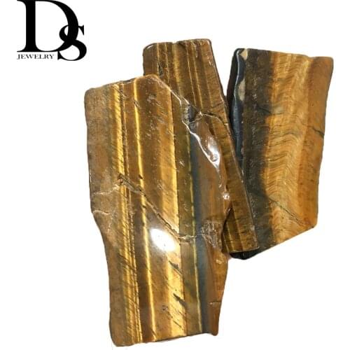 1 pcs Natural Yellow Tigereye Stone Slice Crystal Chatoyancy Quartz Cymophane Minerals Specimen Healing Reiki Home Decoration