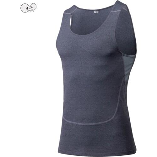 2018 Compression Skin Tights Elastic Mens Tank Tops Mens Sleeveless Running Vest Breathable Quick Dry Men Top Tees Sportswear