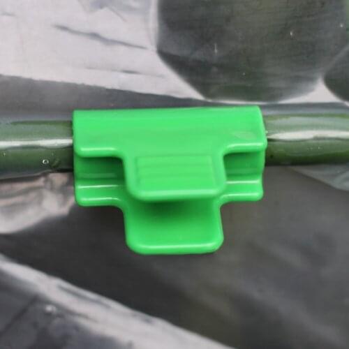 24pcs 1mm Plant Stakes Pipe Clamps Multifunction Outer Diameter greenhouse Shed Film Row Cover Shading Netting Tunnel Hoop Clips