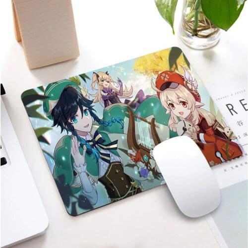 25*29CM Genshin Impact Waterproof Non-slip Lockedge Small Size Learning Gamer Anime Mouse Pad Laptop Mousepad for Computer Desk