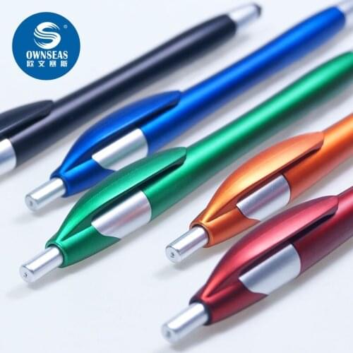 500pcs/lot novelty ballpoint pen through silicone stylus pen tablet pad printing ball pen