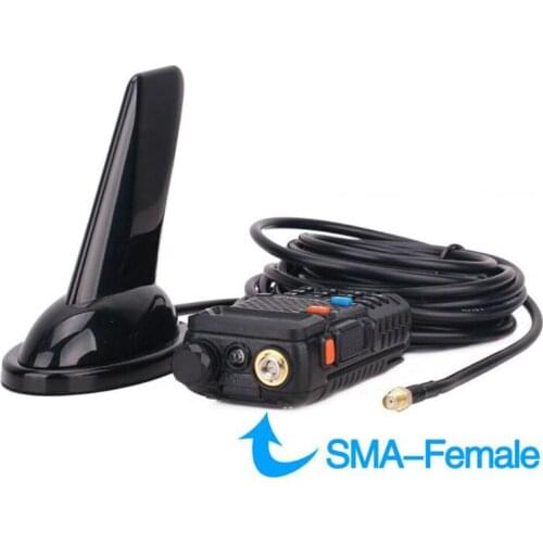 ABBREE Shark Fin SMA-Female 144/430MHz VHF UHF Dual Band Antenna for Baofeng UV-5R UV-82 BF-888S UV-9R Plus Walkie Talkie