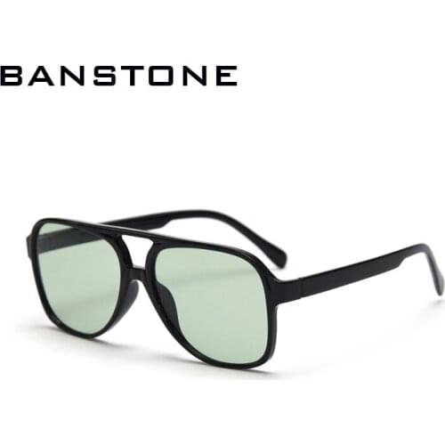 BANSTONE Ladies Driving Goggles Yellow Lens Anti-glare UV Protection Sun Glasses Men Women Vintage Designer Pilot Sunglasses PC