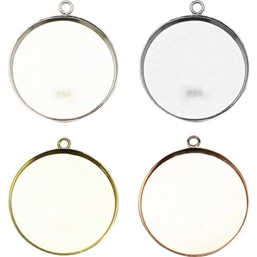Beadsnice Sterling Silver Pendant Base Bezel Pendant Blanks Diy Jewelry Making 38532