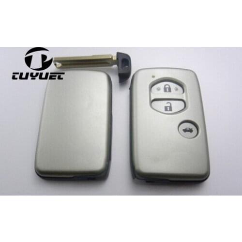 3 Buttons Blank Smart Remote Key Shell Case For Toyota Crown Smart Key Card (With Smart Key Blade )