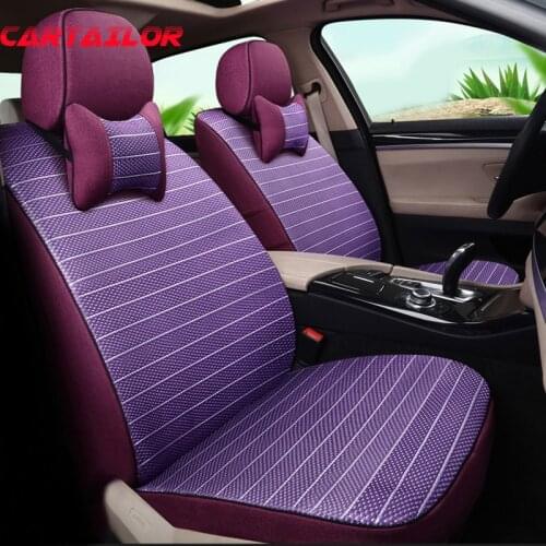 CARTAILOR Car Seat Cover Auto Seat Cushions Pad for Volkswagen VW Caddy Seat Covers for Car Seats Protector Interior Accessories