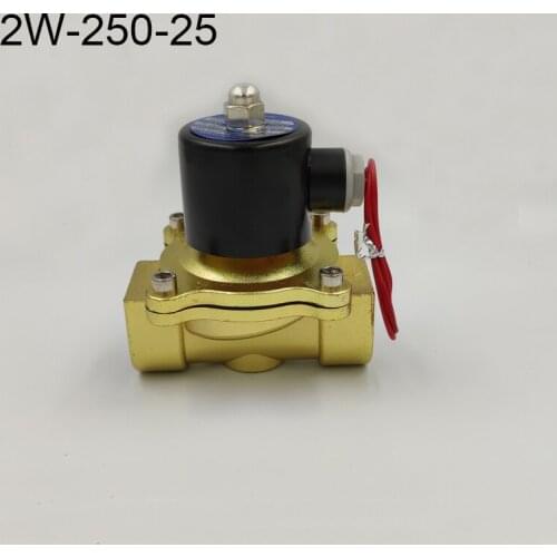 Electric Solenoid Valve Pneumatic 2 Port Water Air Gas 2W-250-25 Solenoid Valve normally closed brass DN25 1" 220V