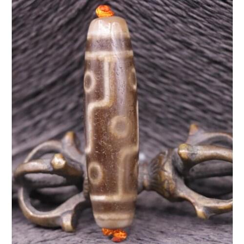 Magic Power Tibetan Old Agate 9 Eye King of dZi Bead Pendant Amulet 56MM Totem LKbrother Saurces Top Quality Garrentee