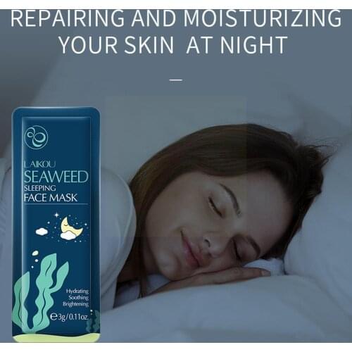 Matcha Sleep Mask 1 Piece Disposable Moisturizing Moisturizing Seaweed Care Mask Portable Sleep Nourishing Skin