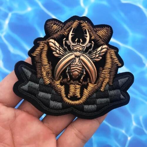 Metal Bee Embroidery patch sew on Clothes， for jeans / sportswear Badge patches