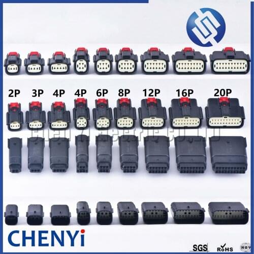 Molex 2 3 4 6 8 12 16 20 Pin Car Waterproof Connector Tail Lamp Headlight Light Socket Plug 33471-0301 For Ford BUICK Chevrolet