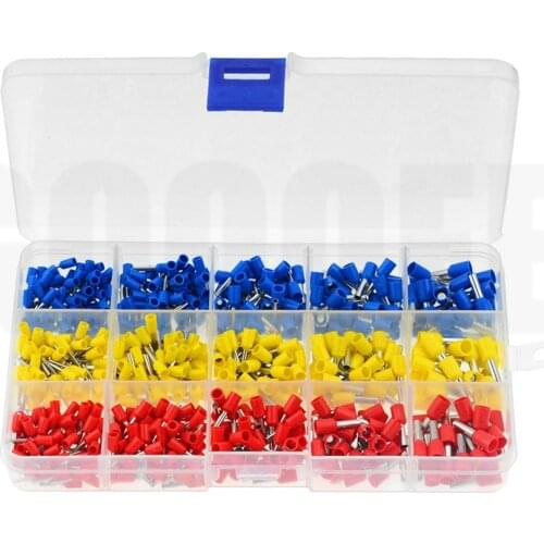 600PCS/lot Ferrules kit set Wire Crimp Connector Insulated Cord Pin End Terminal