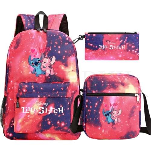 Disney Stitch Backpack Women Men Shoulder Nylon Portable Large Backpack Rucksack College School Bags Travel Mochilas