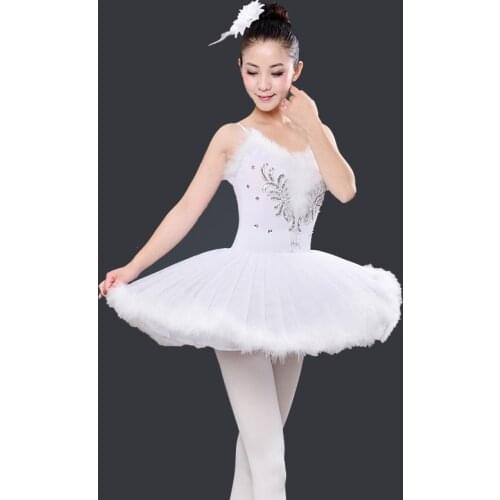 New White Ballet skirt Adult female Costume Swan Dance Childrens puffy skirt Costume Stage costumes