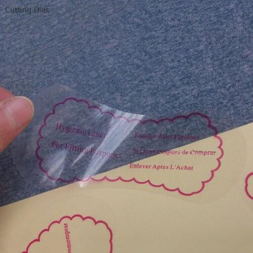 New 50Pcs Transparent Hygiene Label Clear Tape Swimwear Lingerie Underwear Adhesive Bikini Try On Diy Sticker Labels Home Decor