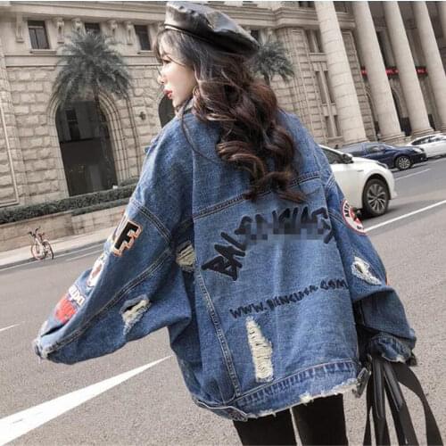 New Womens Denim Jackets 2021 Spring Jean Coat Female Jacket Loose Casual Ladies Clothing Outerwear