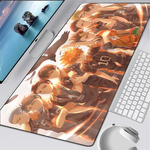 New Design Haikyuu PC Gaming Mouse Pad Carpet Gaming Mousepad Non-slip Durable Rubber Large Size Mouse Pad Manga mouse pad gift