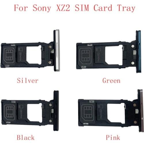 Single Dual Memory MicroSD Card SIM Card Tray Parts SIM Card Slot Holder For Sony Xperia XZ2 Replacement Parts